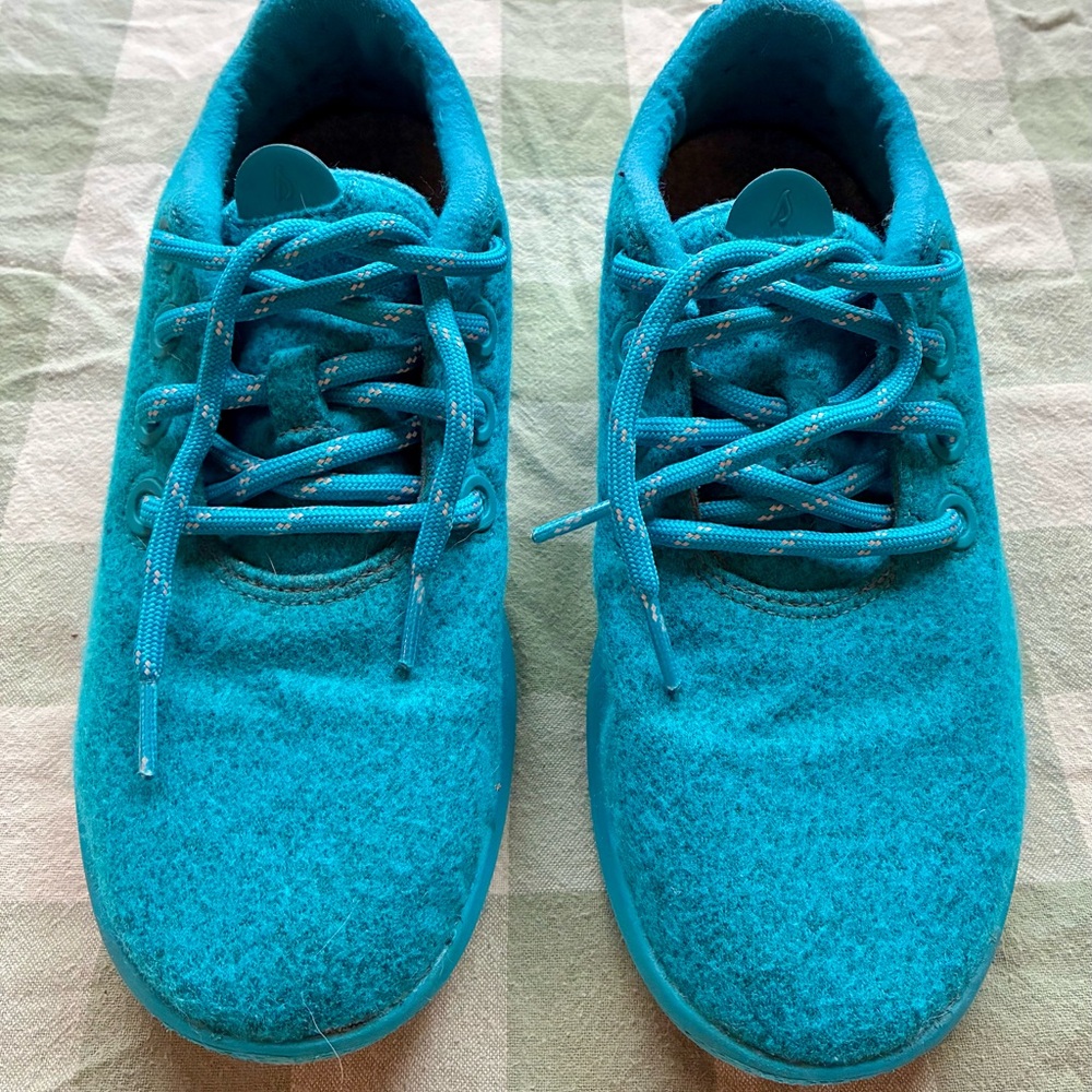 allbirds Merino Wool Mizzles Teal Blue Runners Sneakers All Weather Women’s 8 - Picture 2 of 9